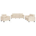 3-delige Loungeset met kussens microvezelstof beige