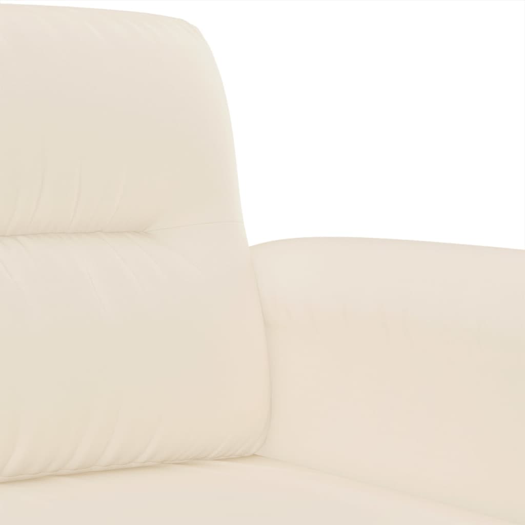 3-delige Loungeset met kussens microvezelstof beige
