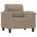 4-delige Loungeset met kussens microvezelstof taupe