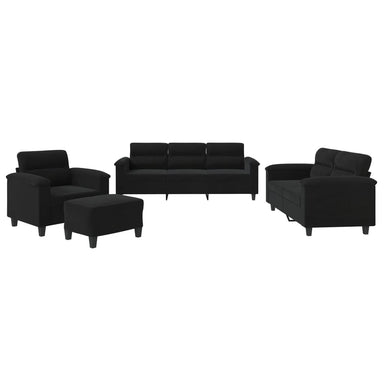 4-Delige Loungeset Met Kussens Microvezelstof 1