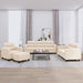 4-Delige Loungeset Met Kussens Microvezelstof Beige