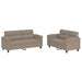 2-delige Loungeset met kussens microvezelstof taupe