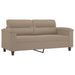 2-delige Loungeset met kussens microvezelstof taupe