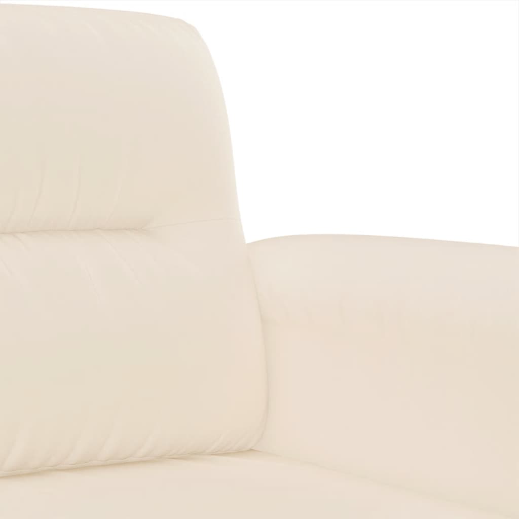 2-delige Loungeset met kussens microvezelstof beige