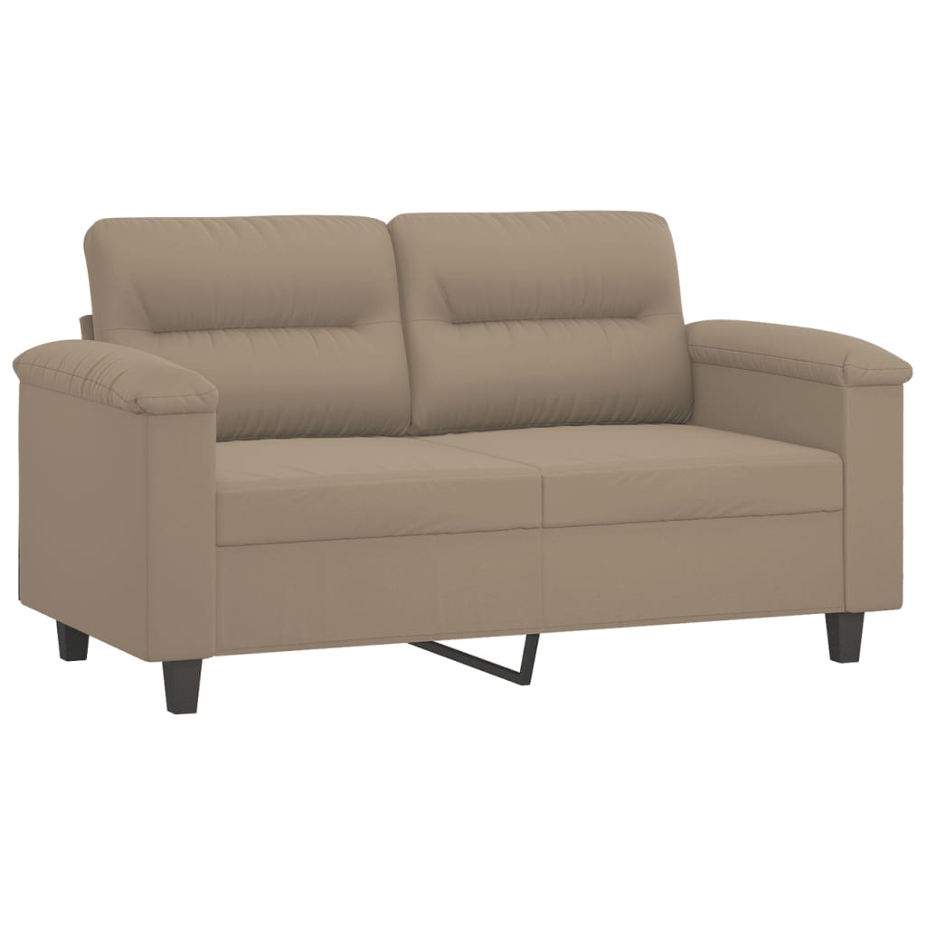 3-delige Loungeset met kussens microvezelstof taupe