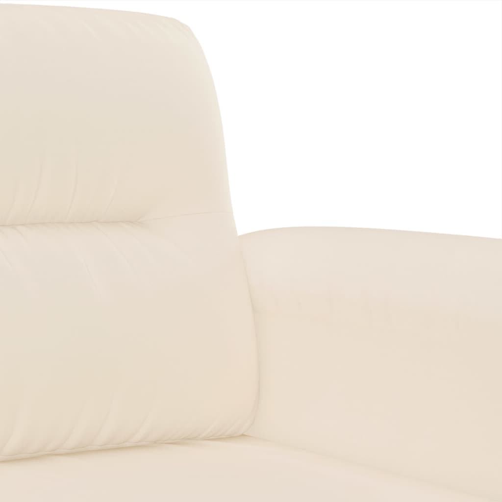 3-delige Loungeset met kussens microvezelstof beige