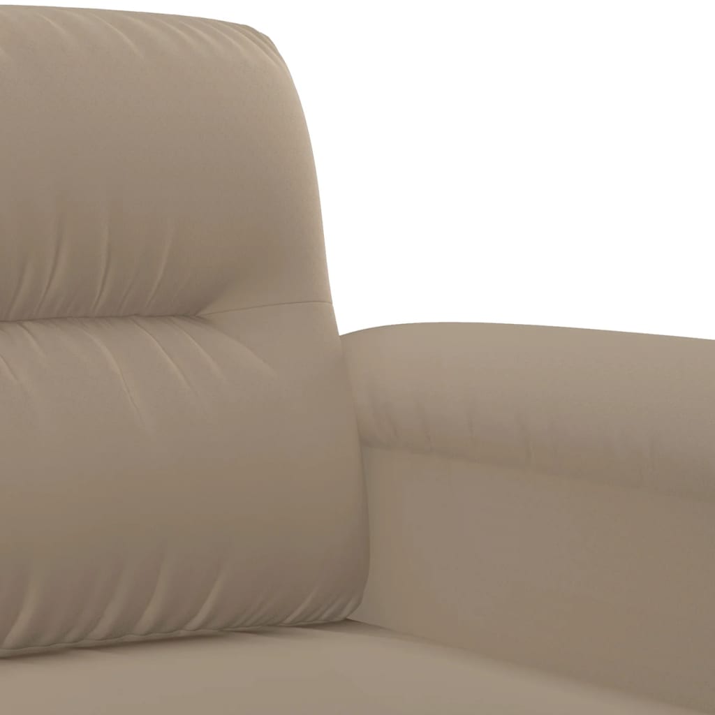 3-delige Loungeset met kussens microvezelstof taupe