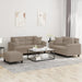 3-delige Loungeset met kussens microvezelstof taupe