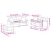 3-delige Loungeset met kussens microvezelstof beige