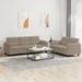 2-delige Loungeset met kussens microvezelstof taupe