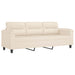 2-delige Loungeset met kussens microvezelstof beige