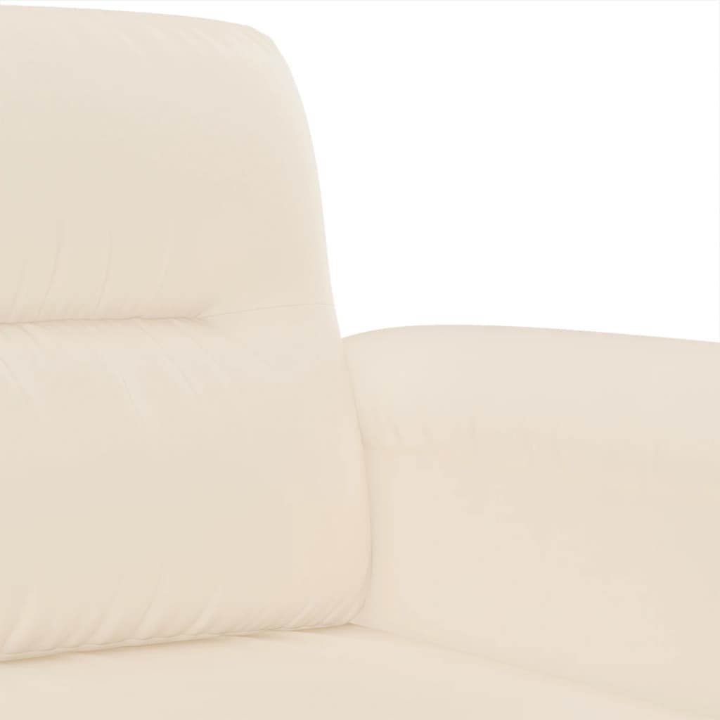 2-delige Loungeset met kussens microvezelstof beige