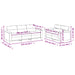 2-delige Loungeset met kussens microvezelstof beige
