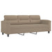 3-delige Loungeset met kussens microvezelstof taupe