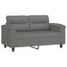 3-delige Loungeset met kussens microvezelstof donkergrijs