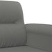 3-delige Loungeset met kussens microvezelstof donkergrijs