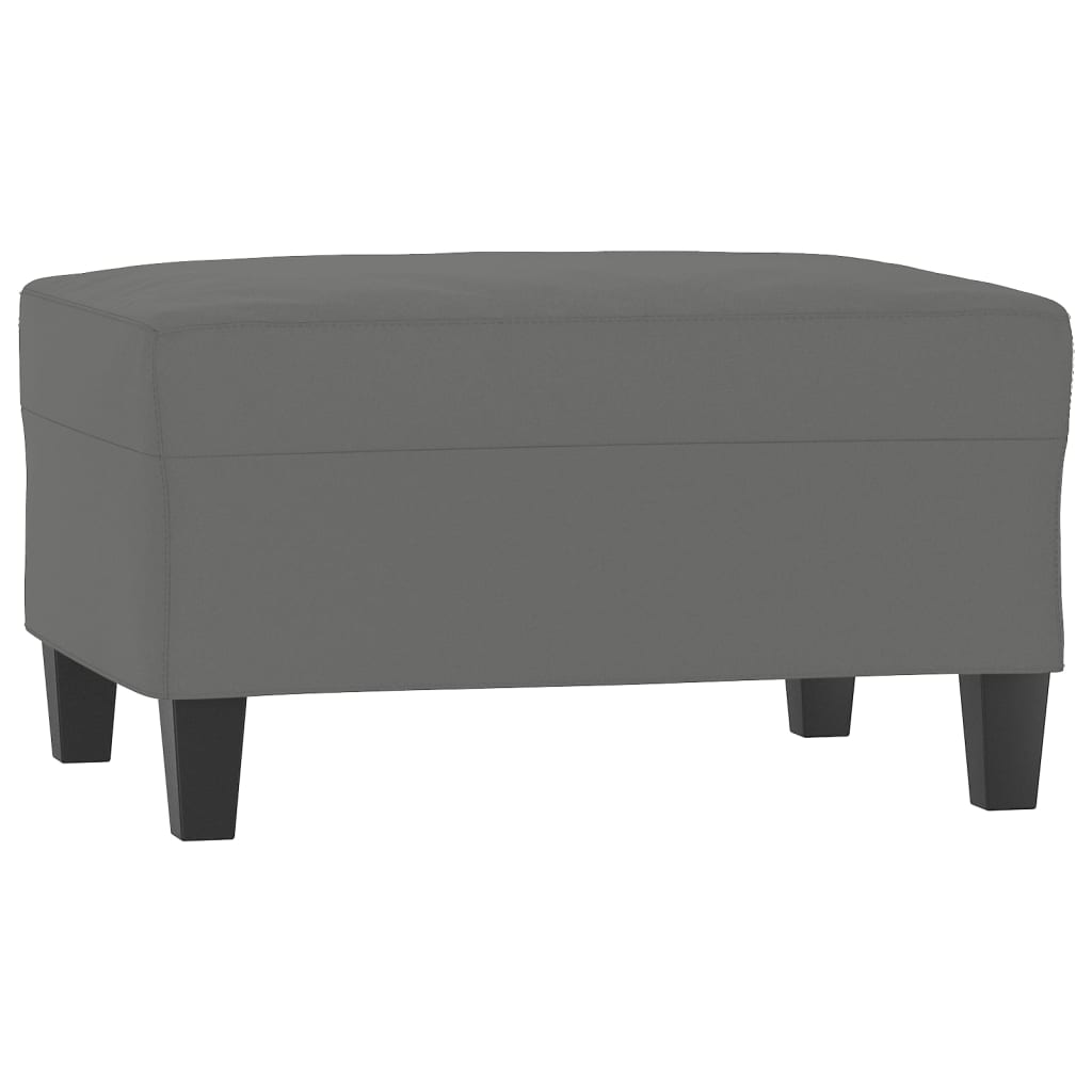 2-delige Loungeset met kussens microvezelstof donkergrijs