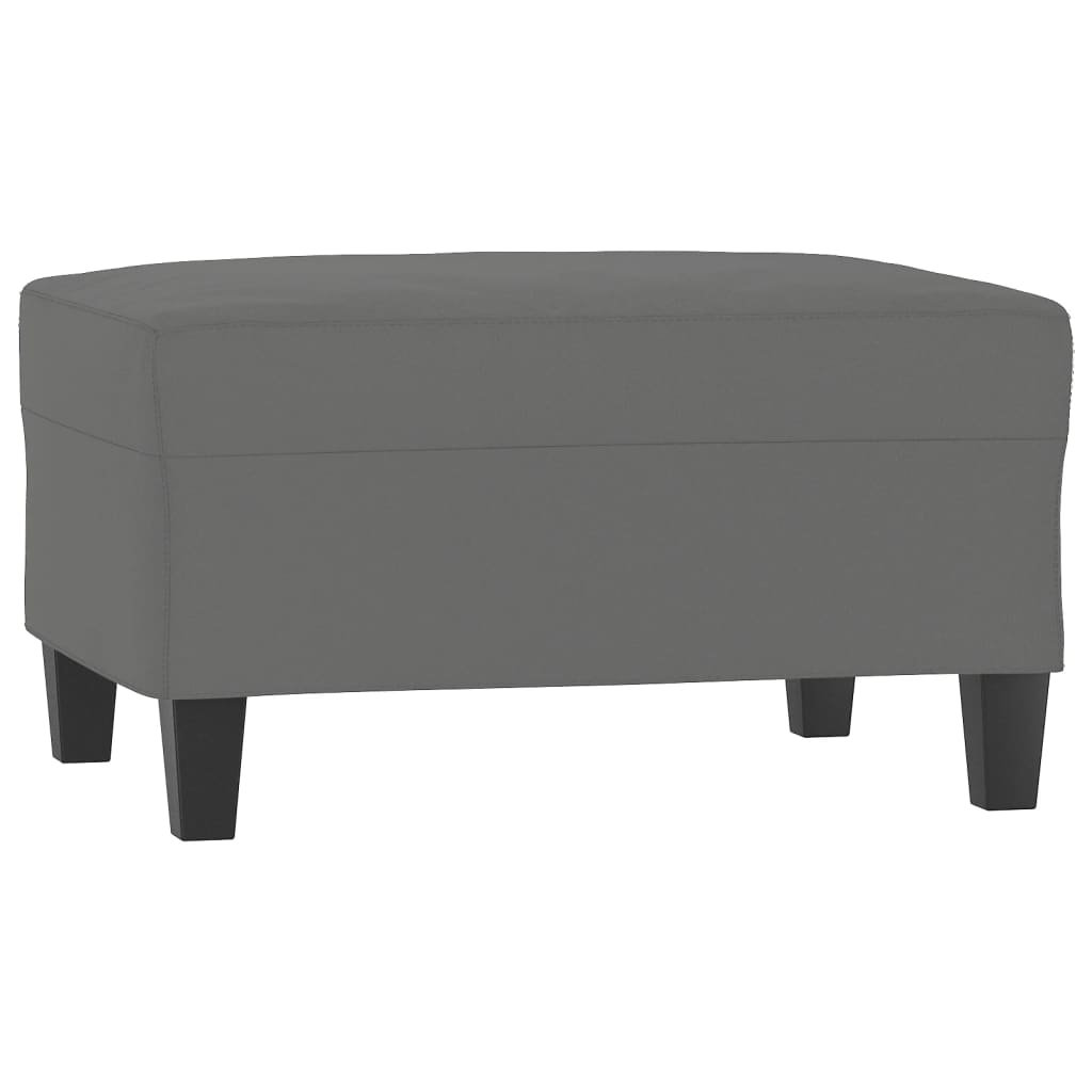 3-delige Loungeset met kussens microvezelstof donkergrijs
