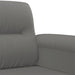 3-delige Loungeset met kussens microvezelstof donkergrijs