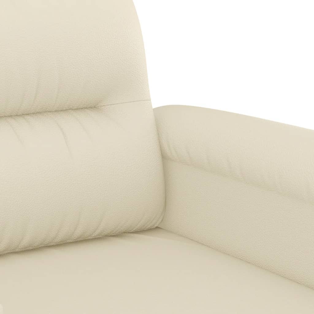 2-delige Loungeset met kussens kunstleer crème