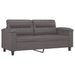 2-delige Loungeset met kussens kunstleer grijs