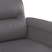 2-delige Loungeset met kussens kunstleer grijs