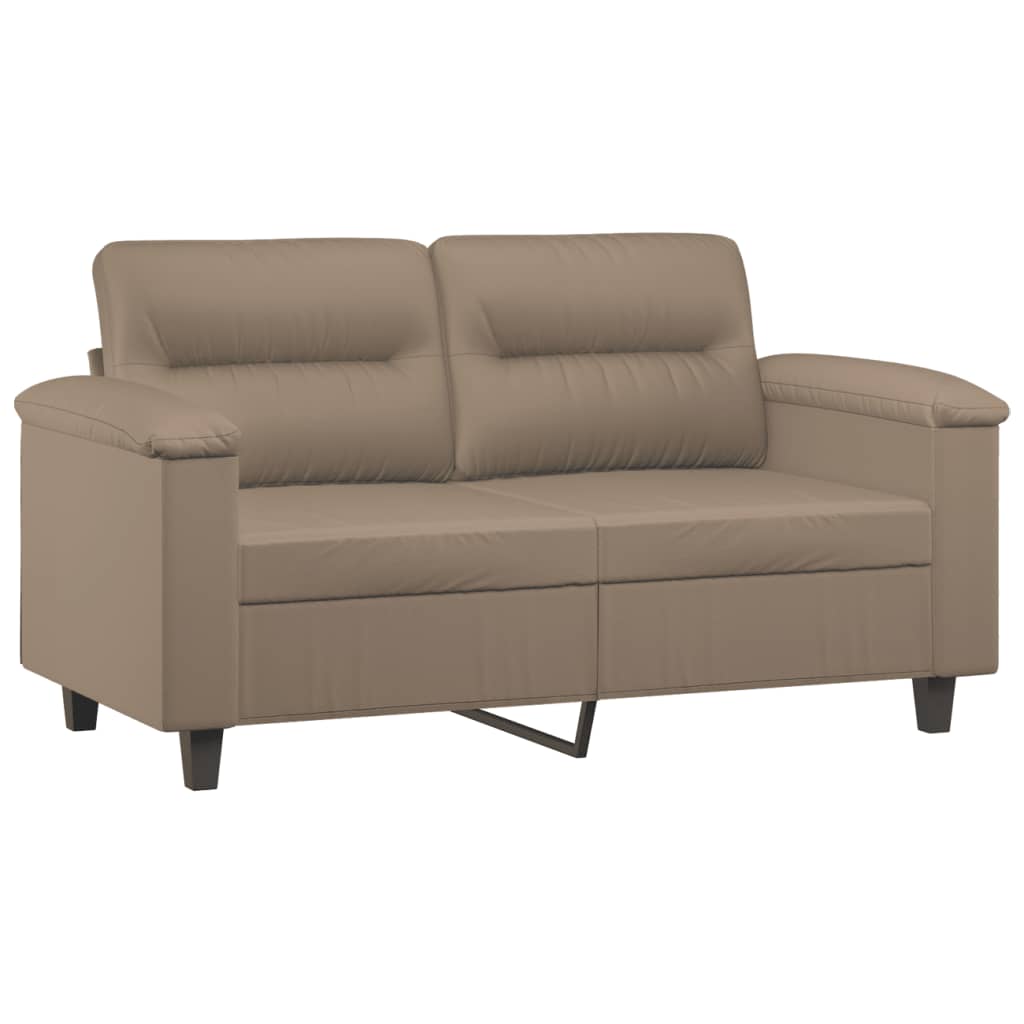 2-delige Loungeset met kussens kunstleer cappuccino
