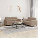 2-delige Loungeset met kussens kunstleer cappuccino