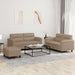 3-delige Loungeset met kussens kunstleer cappuccino
