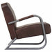 Fauteuil echt leer bruin