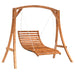 Schommelbed vurenhout met teak afwerking