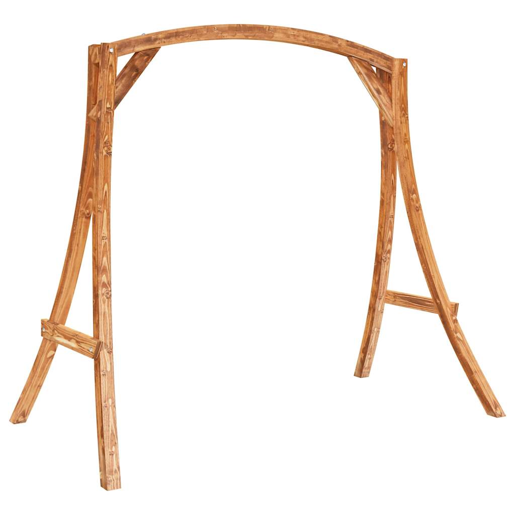Schommelbed vurenhout met teak afwerking