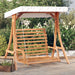 Schommelbank met luifel vurenhout met teak afwerking