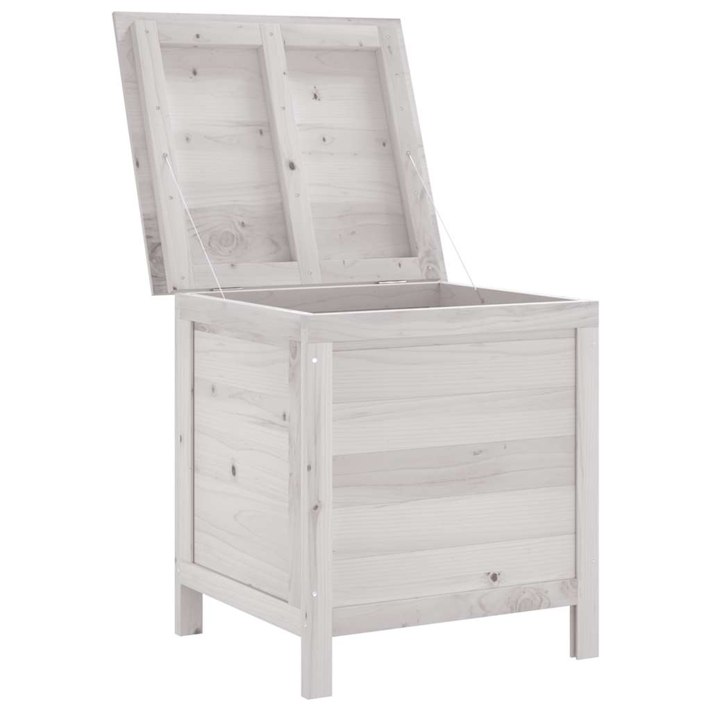 Tuinbox 50x49x56,5 cm massief vurenhout wit