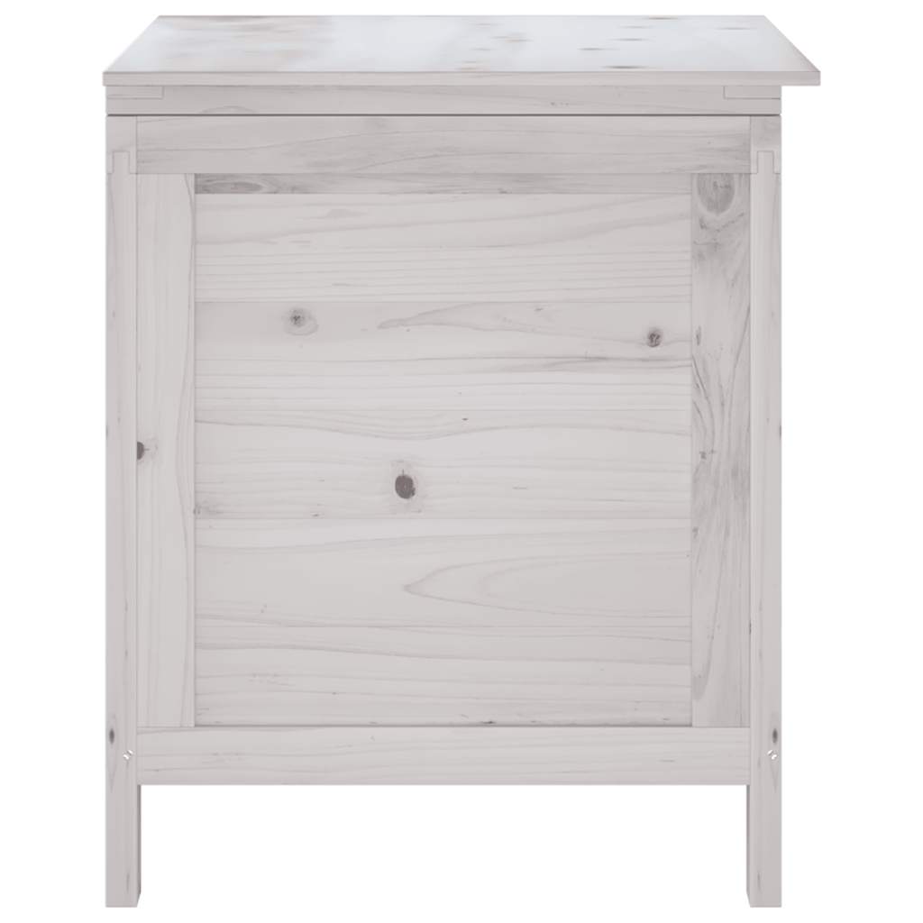 Tuinbox 50x49x56,5 cm massief vurenhout wit