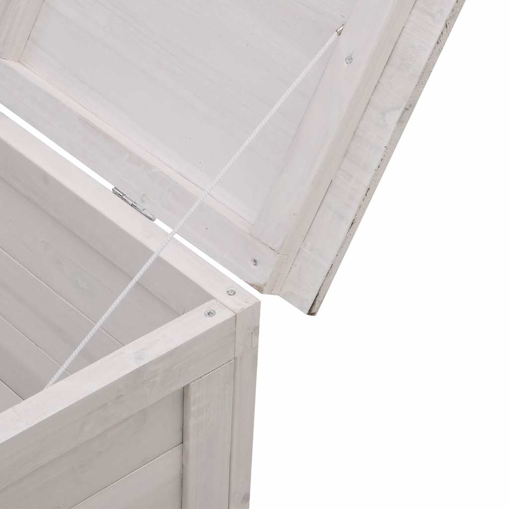 Tuinbox 50x49x56,5 cm massief vurenhout wit