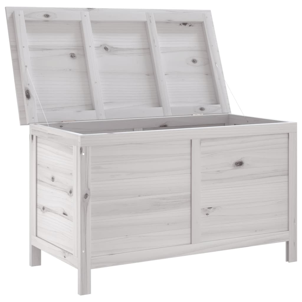 Tuinbox 99x49,5x58,5 cm massief vurenhout wit