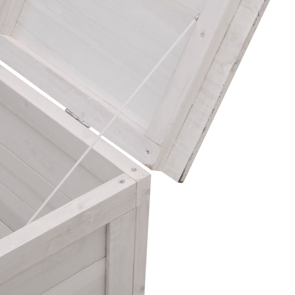 Tuinbox 99x49,5x58,5 cm massief vurenhout wit