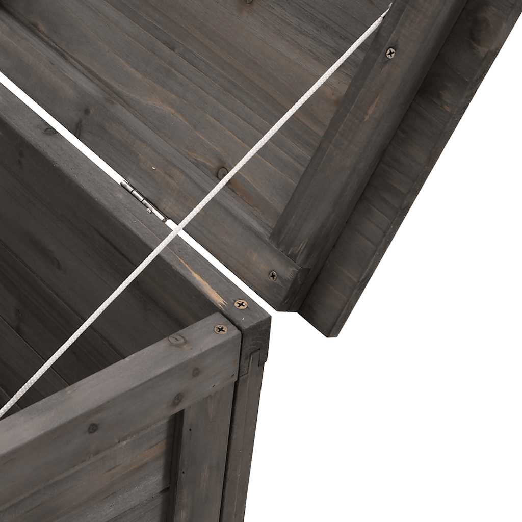 Tuinbox 99x49,5x58,5 cm massief vurenhout antracietkleurig