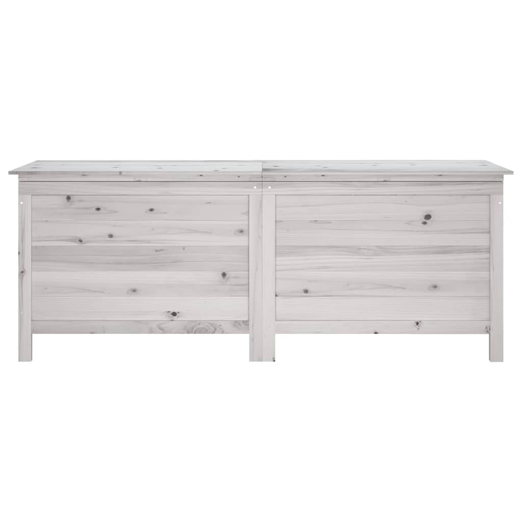 Tuinbox 150x50x56,5 cm massief vurenhout wit