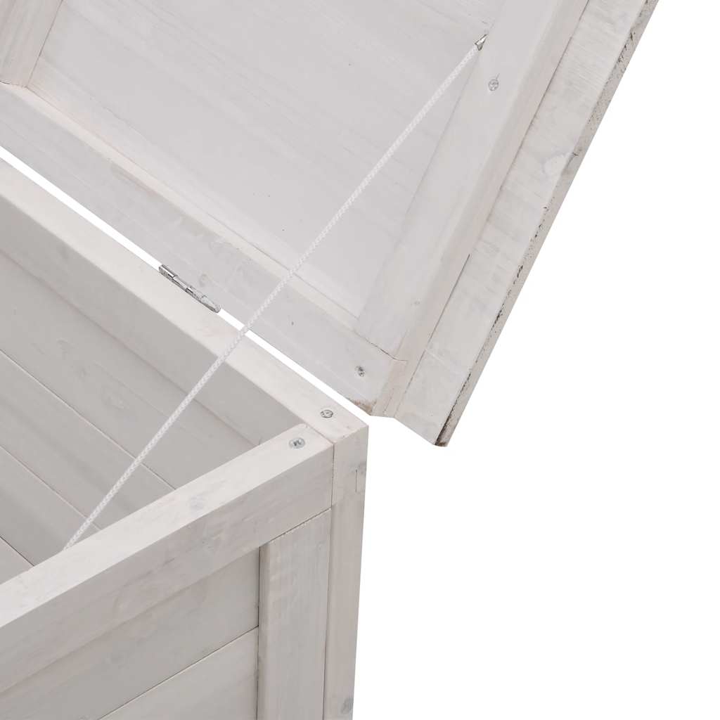 Tuinbox 150x50x56,5 cm massief vurenhout wit