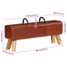 Gymbok 110 cm echt leer bruin