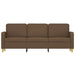 Driezitsbank 180 cm stof bruin