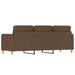Driezitsbank 180 cm stof bruin