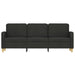 Driezitsbank 180 cm stof zwart