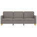 Driezitsbank 180 cm stof taupe