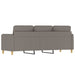 Driezitsbank 180 cm stof taupe