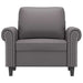Fauteuil 60 cm kunstleer grijs