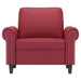 Fauteuil 60 cm kunstleer wijnrood