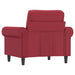 Fauteuil 60 cm kunstleer wijnrood